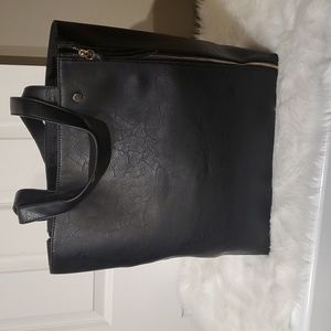 NWOT Black Textured Tote
